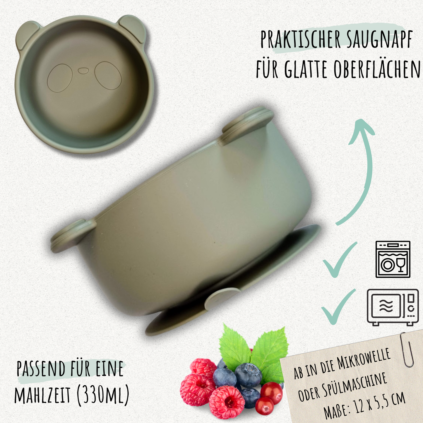 Kinderbesteck & Schüssel (Bowl) personalisiert in verschiedenen Farben