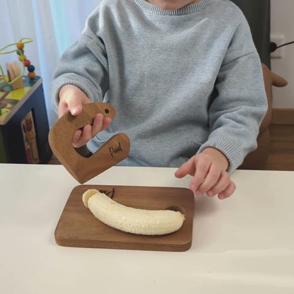 Kindermesser und Schneidebrett personalisiert